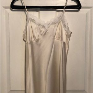 Trina Turk Silk Cream Lace Slip Medium